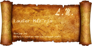 Laufer Mária névjegykártya