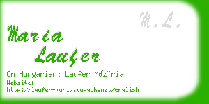 maria laufer business card